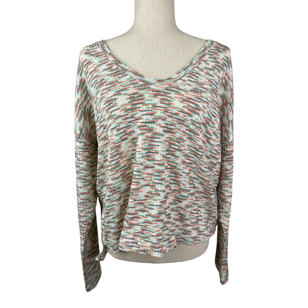 NWT Code x Mode Space Dye V-Neck Sweater Size Large A27